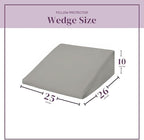 CirclesHome Wedge Pillow Cover 100% Cotton, Zippered Wedge Pillow Case Protector - Image 2