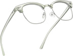 Blue Light Blocking Glasses Vintage Half Frame UV Clear Lens Anti Eyestrain by AOMASTE