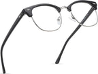Blue Light Blocking Glasses Vintage Half Frame UV Clear Lens Anti Eyestrain by AOMASTE