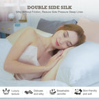 100% Mulberry Silk Pillowcase 2 Pack, King Size Silk Pillow Cases - Image 2