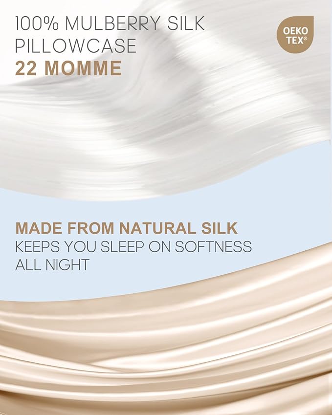 THXSILK Silk Pillowcase for Hair and Skin, 100% Mulberry Silk Bed Pillowcase 22 - Image 2