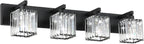 Aipsun Black Light Fixtures Bathroom Vanity Light Crystal Modern Vanity Light by Aipsun