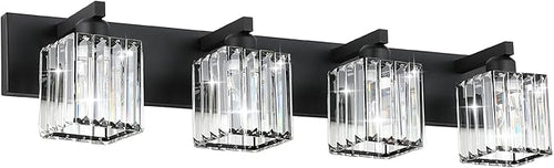 Aipsun Black Light Fixtures Bathroom Vanity Light Crystal Modern Vanity Light by Aipsun