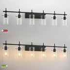 SOLFART Black Vanity Light fixtures 49.2 inch 6 Lights Wall Light Fixtures - Image 4