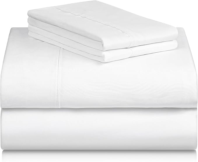 LuxClub 4 PC Full Sheet Set, Deep Pockets Wrinkle Free Cooling Bed Sheets Hotel - Image 9
