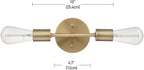 Globe Electric 2-Light Vanity Light, Matte Brass, Open Socket, Horizontal - Image 6