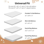 Baby Mini Crib Sheets Boy, Portable 38”x26” Pack and Play Sheets Fitted - Image 8