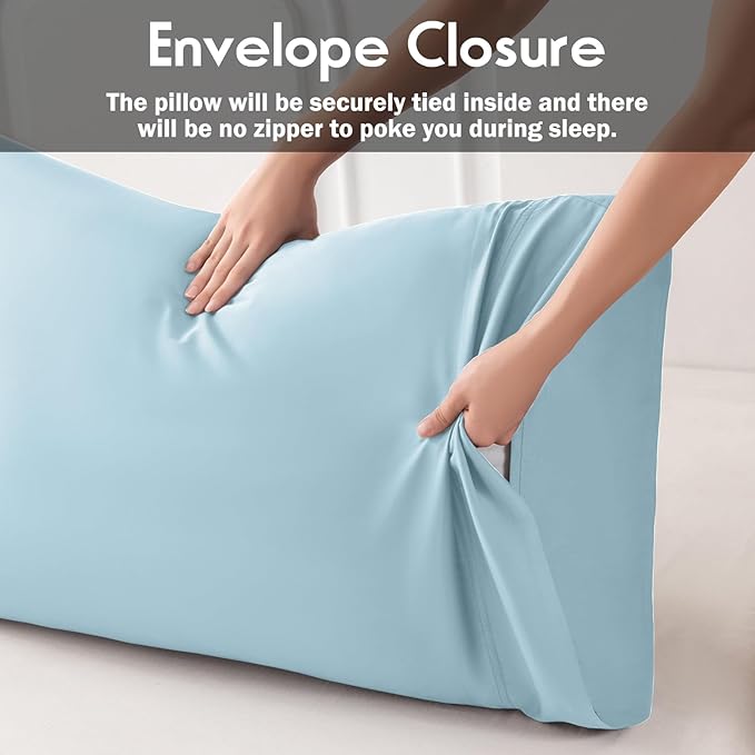 Pillowcases King Size 2 Pack, Cooling Viscose from Bamboo Pillow Cases - Image 4