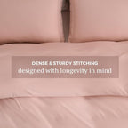 JSD Dusty Pink Duvet Cover Set King Size, 3 Piece Duvet Cover - Image 5