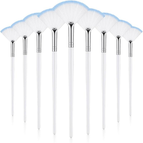 9 Pieces Facial Fan Mask Brushes, Soft Facial Applicator Brushes Tools by Maitys