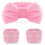 WSYUB Pink Spa Headband and Wristband Set by WSYUB