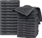 QUBA LINEN Hotel & Spa 100% Cotton Washcloths Pack of 24, Ultra Soft, Quick Dry by QUBA+LINEN