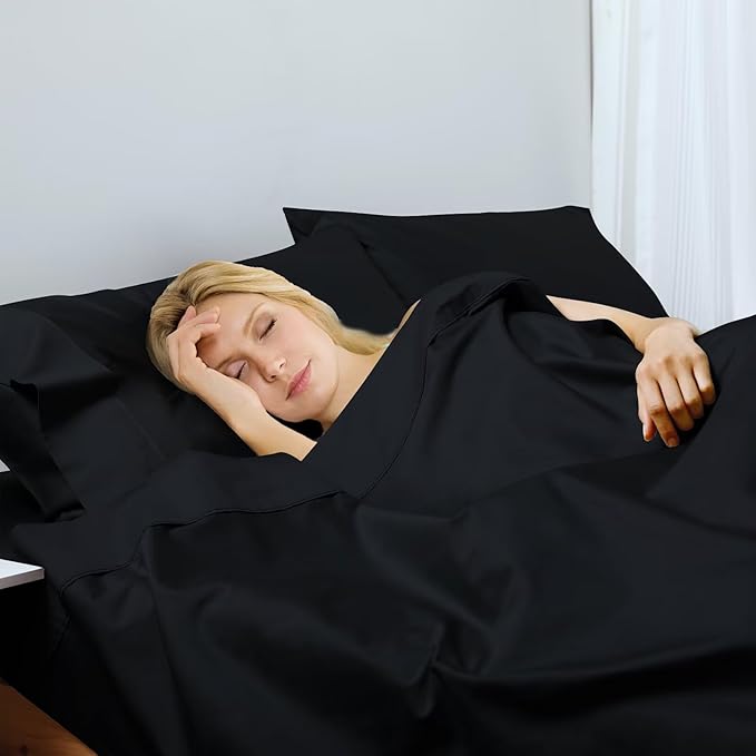 2-Pack Cotton Queen Flat Sheet Only, 600 Thread Count 100% Egyptian Cotton Top - Image 6
