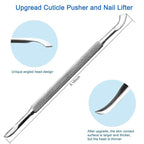 Premium Stainless Steel Manicure Tools 2-Piece Set, Upgraded Cuticle Pusher & - Image 4