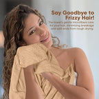 HOMEXCEL 5 Pack Microfiber Hair Towels - Image 3