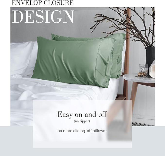 WishSmile Standard Pillow Cases Cooling Pillowcases Set of 2 Breathable Cool - Image 4