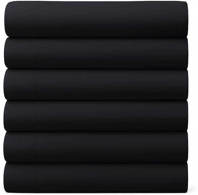 GOLD TEXTILES Twin Flat Sheet 12 Pack – Brushed Microfiber Top Sheets by GOLDTEXTILES
