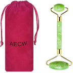 AECW Natural Jade Roller for Face Eyes Tool Jade Facial Roller Noiseless Facial by AECW