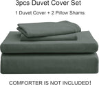 PURE ERA Jersey Knit Duvet Cover Set 100% T-Shirt Cotton Super Soft Comfy 3pc - Image 7