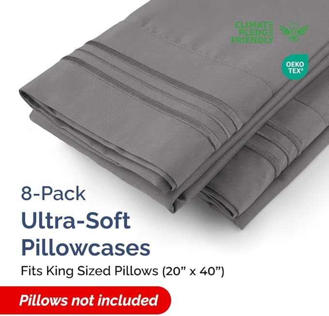 King Pillow Cases Set of 8 - Image 2