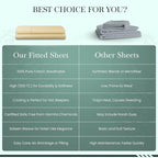 Feather & Stitch 1 PC Fitted Sheet California King Size, 100% Cotton Damask - Image 8