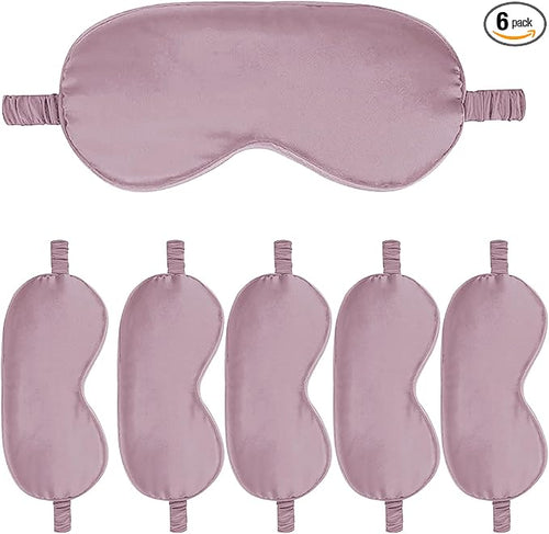 6PACK Silk Sleep Mask Satin Eye Masks Blackout Silky Eyeshade Cover Soft by WJingYiJia