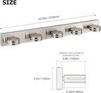 Brushed Nickel Bathroom Light Fixtures Over Mirror, 5-Light Bathroom Vanity - Image 4