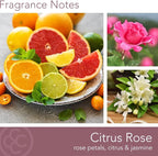 Carolina Citrus Rose Scented Candle, 16 oz Wellness Relaxing Aromatherapy Candle - Image 2