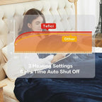 Tefici Electric Heated Blanket Twin, Super Cozy Soft 2-Layer Flannel 62" x 84" - Image 4
