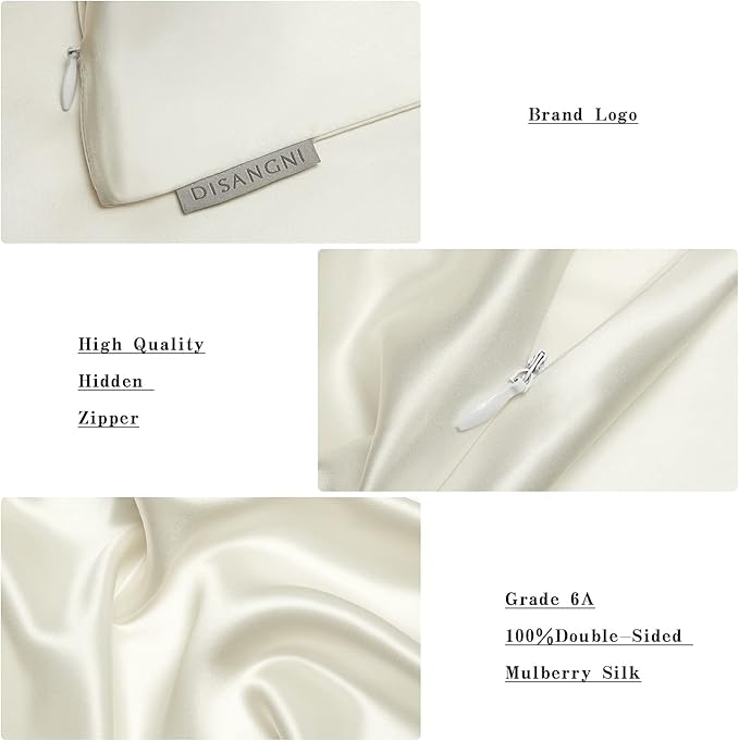 DISANGNI Silk Indulgence Set: Premium 22 Momme Mulberry Silk Pillowcase & Eye - Image 5