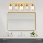 5 Light Gold Bathroom Vanity Light, Bathroom Light Fixtures - Image 2