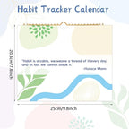 Thboxes Writable Habit Tracker Calendar, Undated 18 Months Daily, Monthly Habit - Image 3