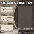 HESTIA No Drill Cordless Blackout Roller Shades Screwless Waterproof Shower - Image 2