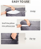 ZonLi Fuzzy Body Pillow Cover, Faux Fur Long Pillow Cover - Image 5