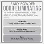 Baby Powder Odor Eliminating Highly Fragranced Candle - Image 5
