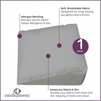 CirclesHome Wedge Pillow Cover 100% Cotton, Zippered Wedge Pillow Case Protector - Image 3