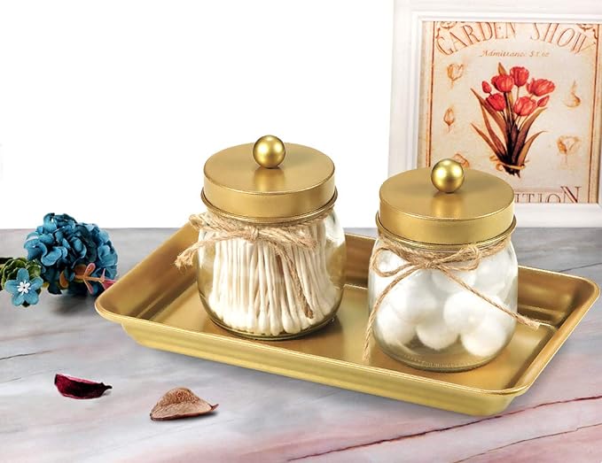 SheeChung Vintage Farmhouse Decor Metal Vanity Tray, Countertop Guest Hand - Image 5