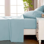 ROSE&RISY White Full Sheet Set, 4 Pieces Soft Bedding Full Sheet Set, - Image 4