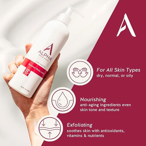 Alpha Skin Care Revitalizing Body Lotion, 12% Glycolic AHA, Simple & Effective - Image 2
