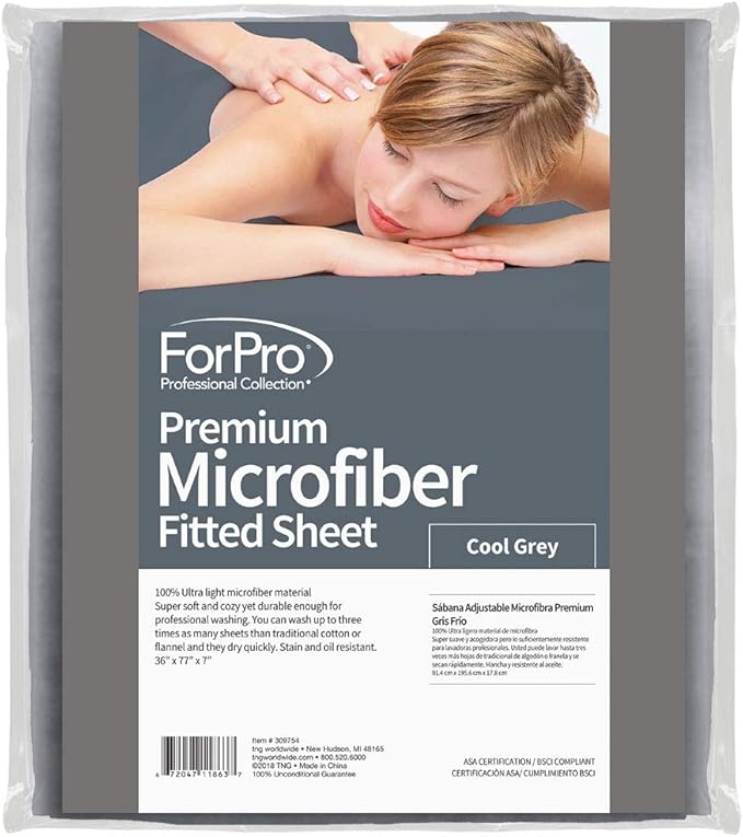ForPro Professional Collection Premium Microfiber Massage Fitted Sheet by ForProProfessionalCollection