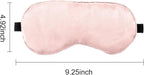 2 PCS Pink Satin Sleep Masks, Adjustable Silk Eye Mask - Image 4