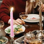 WPONSZU Set of 14 Pink Taper Candles, 7-8 Hours Burn Time, Smokeless and - Image 5