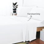 2-Pack Cotton Queen Flat Sheet Only, 600 Thread Count 100% Egyptian Cotton Top - Image 2