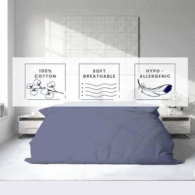 Kotton Culture 1 Pc 120" x 98" Duvet Cover Oversized King 100% Egyptian Cotton - Image 6