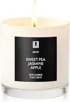 Lulu Candles | Sweet Pea, Jasmine & Apple | Luxury Scented Soy Jar Candle | by LULUCANDLES