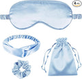 4Pcs Silk Sleep Masks Satin Eye Mask Silky Eyes Cover Blindfold Eyeshade by WJingYiJia