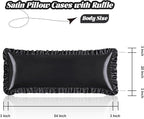 Homiest Ruffle Satin Body Pillow Cover, Silky Satin Body Pillowcase - Image 3