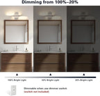 Joossnwell Brushed Nickel Bathroom Vanity Lights Fixtures Over Mirror 5CCT - Image 3
