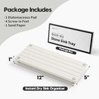 Razborci Instant Dry Sink Caddy Kitchen Sink Organizer, Quick Drying Stone Tray - Image 8