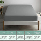 Feather & Stitch Fitted Bottom Sheet Only Twin Size 500 TC-1 Piece 100% Cotton - Image 6